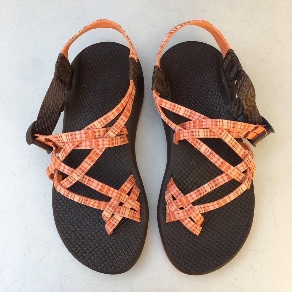 Chaco Sandals Orange Size 8 Hiking Trekking Outdoors Camping